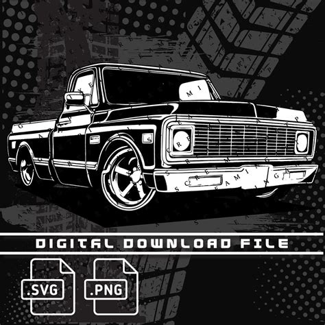 Chevy C10 Silhouette Digital File C10 Truck File Chevy Truck Png