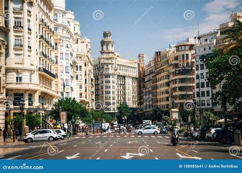 City Life Of Valencia Valencia Spain Editorial Photo Image Of Blue