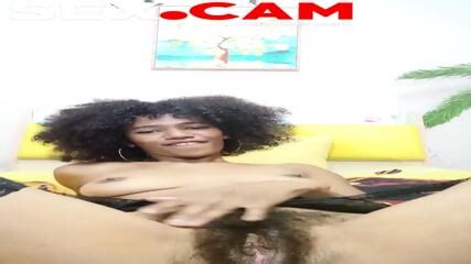 Curly Teen With Perfect Natural Boobs And Hairy Pussy Fucks A Huge White Dildo