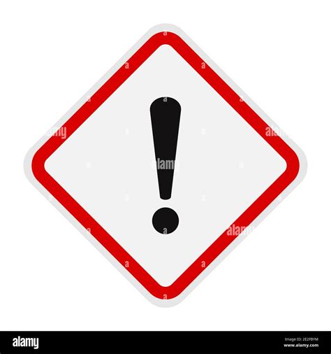 The Exclamation Point Hazard Warning Sign Stock Vector Image And Art Alamy