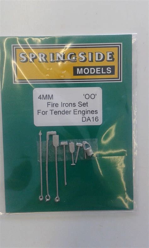 Fire Irons Set For Tender Locos 8 Springside Da16 Oo Gauge New Ebay