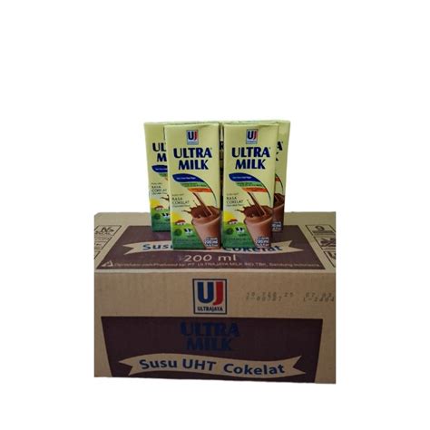 Jual SUSU ULTRA MILK UHT 200ml 1 DUS ISI 24 ALL VARIAN RASA Shopee