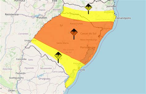 Inmet Emite Tr S Alertas De Chuva E Vento Forte Para As Pr Ximas Horas