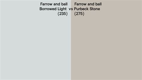 Farrow And Ball Borrowed Light Vs Purbeck Stone Side By Side Comparison