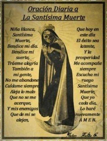 Santa Muerte Oracion Oracion Diaria De D