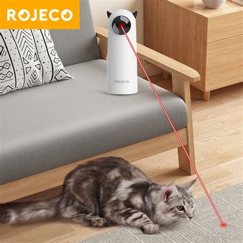 Rojeco Brinquedos De Gato Inteligente Interativo Autom Tico Pet Led A