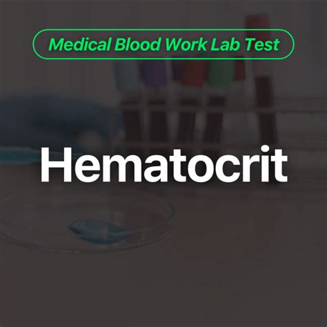 Hematocrit Blood Work Test Wittmer Rejuvenation Clinic