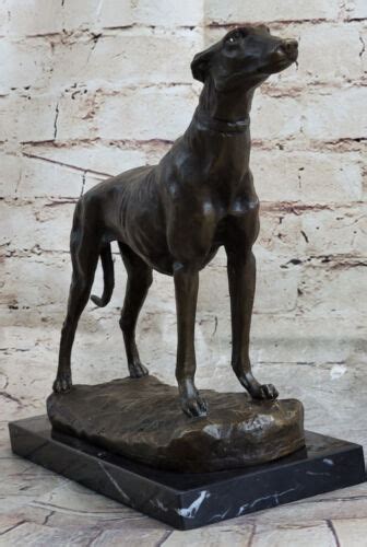 Bronze Windhund Hund Skulptur Marmor Basis Unterzeichnet Hot Guss Skulptur Figur EBay