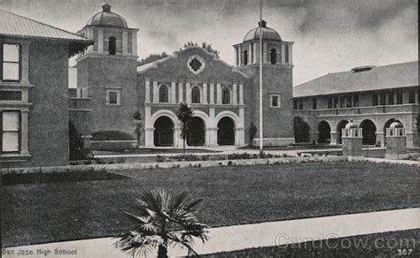 San Jose High School California Postcard