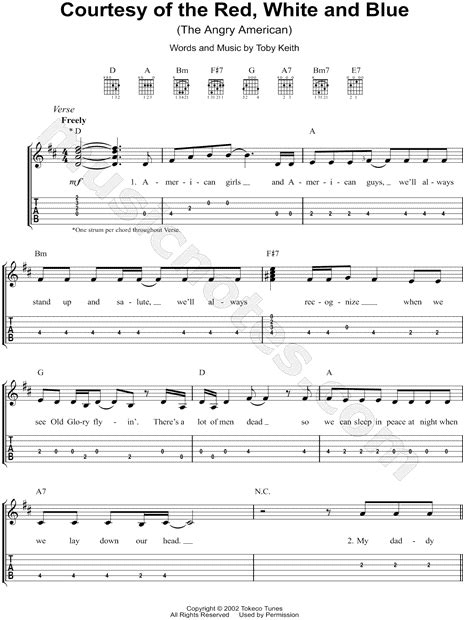 Toby Keith Guitar Chords