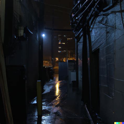 Aaron Dalle A Realistic Photo Of A Back Alleyway In A Urban