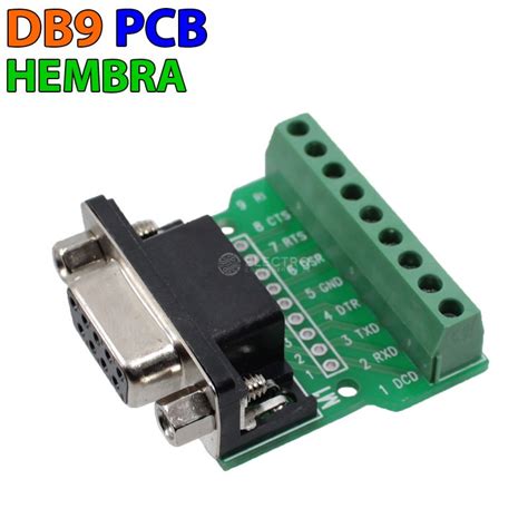 Adaptador Conector Db9 Hembra Socket Con Terminales Tornillos Serie Rs