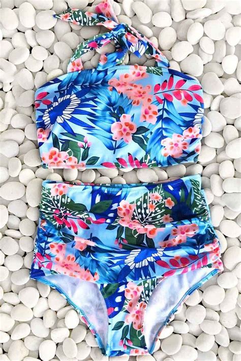 Cupshe Fairy Beside Sea Floral Bikini Set Floral Bikini Set Bikinis