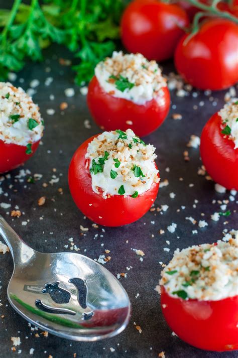 Goat Cheese Stuffed Tomatoes Peas And Crayons