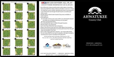 Ahwatukee Country Club Course Profile Course Database