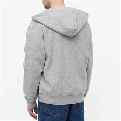 Stussy Stock Logo Zip Hoodie Grey Heather End Gb