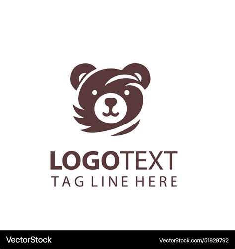 Teddy bear logo Royalty Free Vector Image - VectorStock