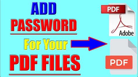 How To Add Password In PDF Files How To Remove Password In Pdf Files