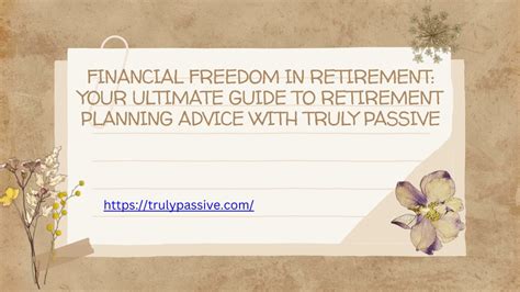 Ppt Financial Freedom In Retirement Your Ultimate Guide To