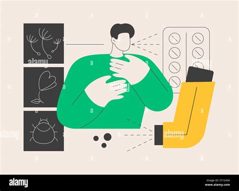 Medicine For Bronchial Asthma Abstract Concept Vector Illustration