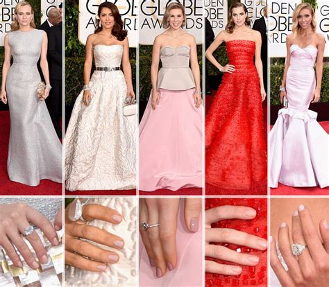 What Nails Are Hot On The Red Carpet Golden Globes Neutrals And Reds StyleFrizz