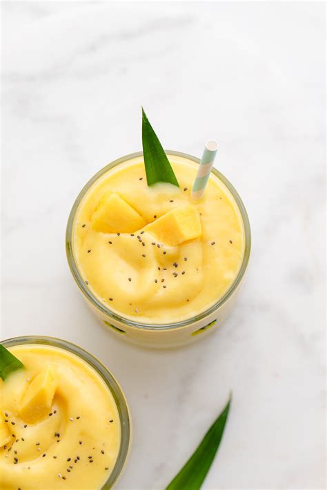 Mango Pineapple Banana Smoothie Easy Healthy Vegan