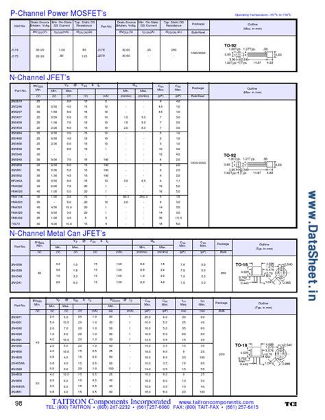 2N3971 Datasheet Pdf Taitron Components