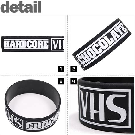 ハードコアチョコレート HARDCORE CHOCOLATE コアチョコ VHSロゴ シリコンバンド コンベンショナルブラック WRISTBAND BAND 1396 BK リスト