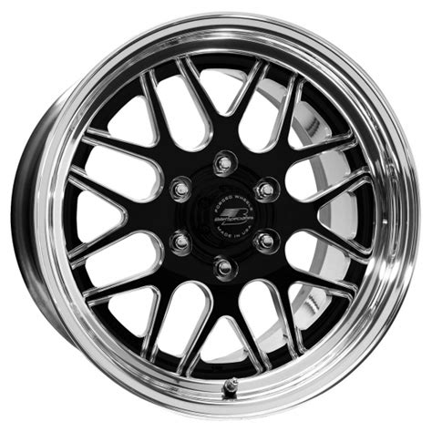 Billet Specialties Turbo Lt In Black Milled Polished Rim Wheel