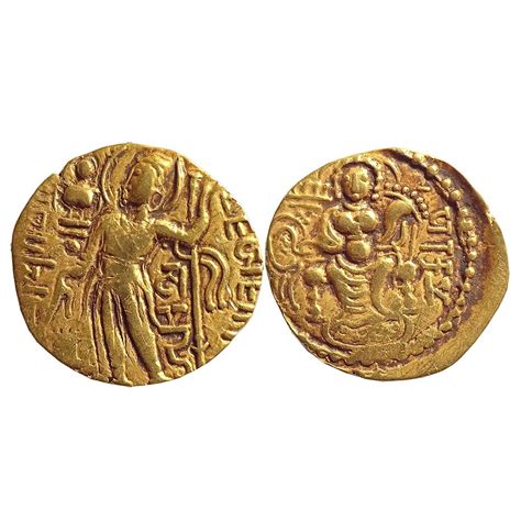 Ancient, Gupta Empire, Gold Dinar of Samudra Gupta I, Gold Dinar of ...