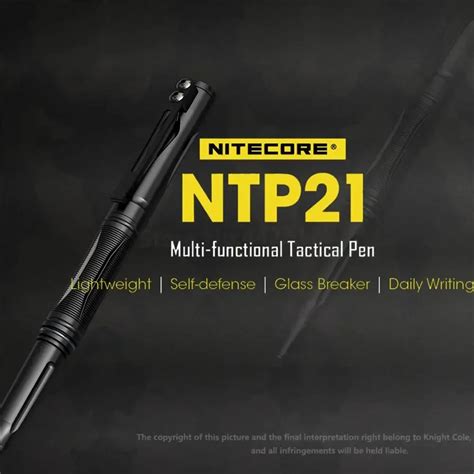 NITECORE NTP21 Tactical Tungsten Bezel Aluminum Alloy Pen