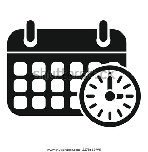 Calendar Time Icon Simple Vector Work Stock Vector (Royalty Free ...