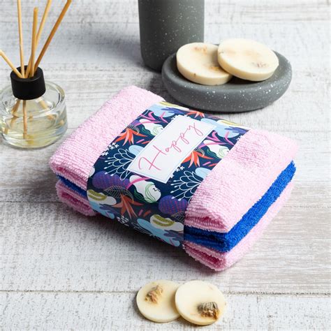 Набор махровых полотенец Happy 30х30 см - 3 шт, 100% хлопок 340 гр/м2 ...