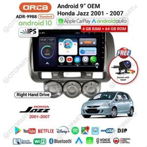 Jual New Head Unit Android 9 Inch HONDA JAZZ ANDROID JAZZ 2002 2007