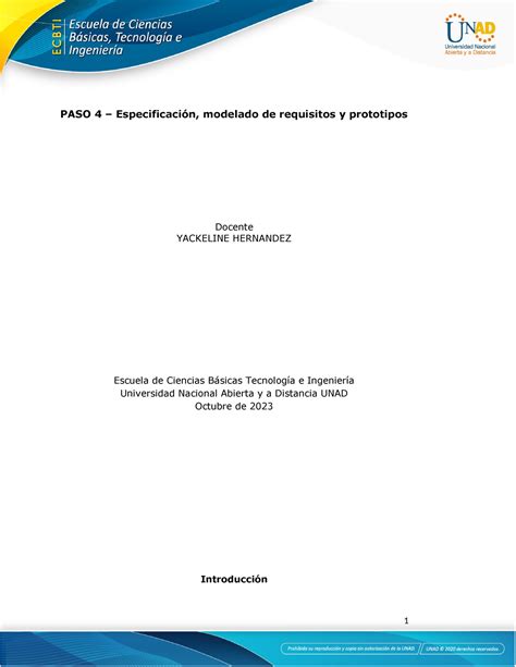 Paso 4 Especificacion Modelado De Requisitos Y Prototipos PASO 4