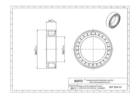 NCF 3010 CV High-capacity cylindrical roller bearings | BSPD Bearing ...