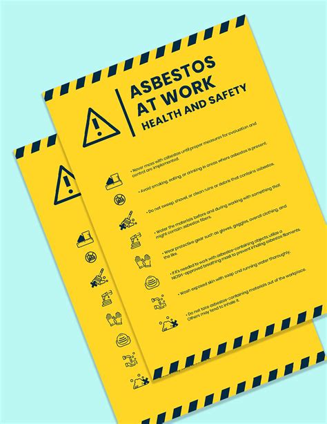 Asbestos At Work Health And Safety Poster Template In Indesign Pages