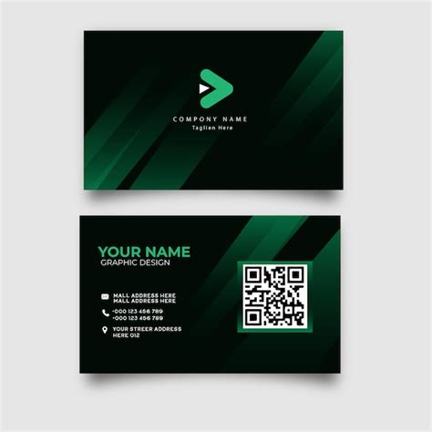 Premium Vector Vector Modern Business Card Template With A Luxury Green