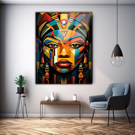 Ethnic African Women Tempered Glass Wall Art African Woman Art Glass Printing Large Glass