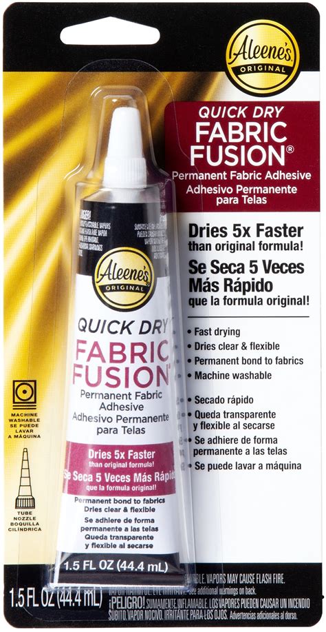 Aleene S Fabric Fusion Permanent Quick Dry Adhesive Clear Oz Michaels