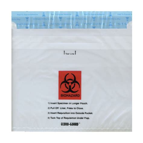 W X H Econo Guard Specimen Transport Bag Action Health