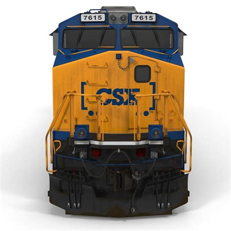 locomotive es40dc csx blue 3d obj