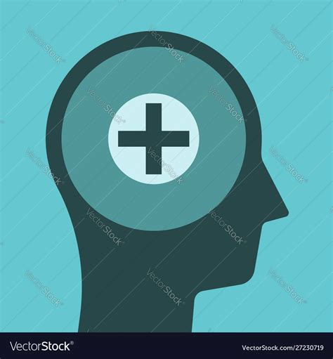 Head Silhouette Positive Thinking Royalty Free Vector Image