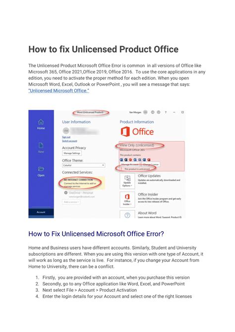 Ppt How To Fix Unlicensed Product Office Powerpoint Presentation