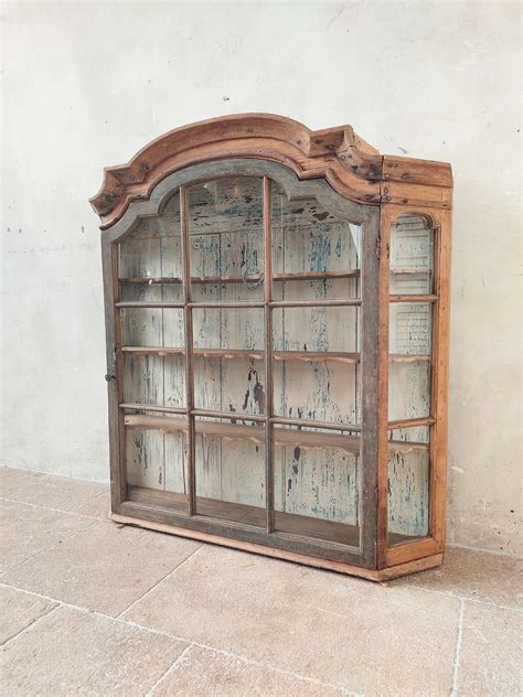 Antique oak wall display cabinet - Piet Jonker