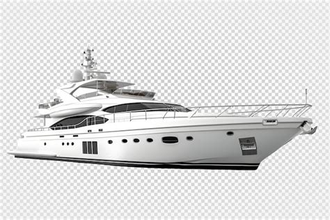 Luxury Yacht Isolated On Transparent Background Luxury Private Ship Png