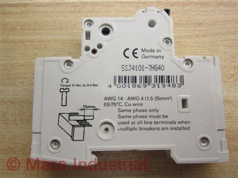 Siemens 5SJ4101-7HG40 Circuit Breaker | eBay