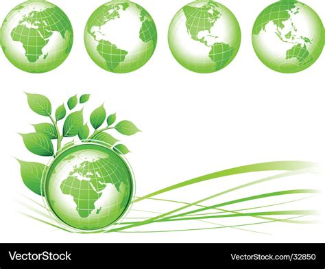 Green earth Royalty Free Vector Image - VectorStock