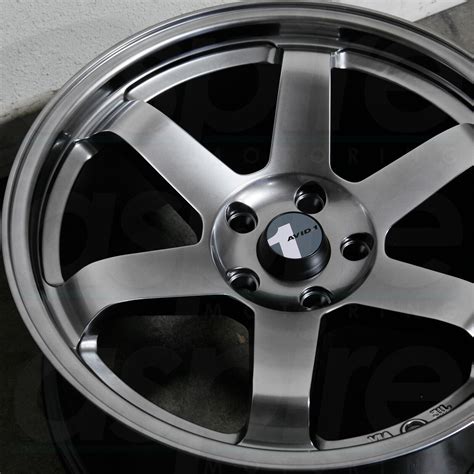 17x8 Hyper Black Wheels Avid1 Av06 5x1143 35 Set Of 4 731 Ebay