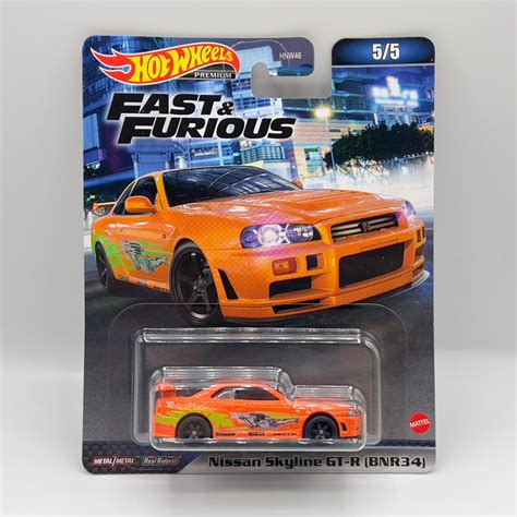 Nissan Skyline GT R R Hot Wheels Premium Modello Pressofuso Raro Fast Furious Replica Di